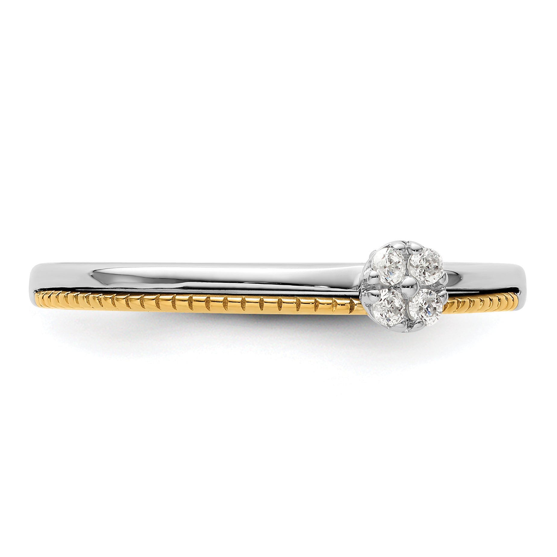 14K Two-Tone Lab Grown Diamond Two Promises Comp Promise/Band Ring