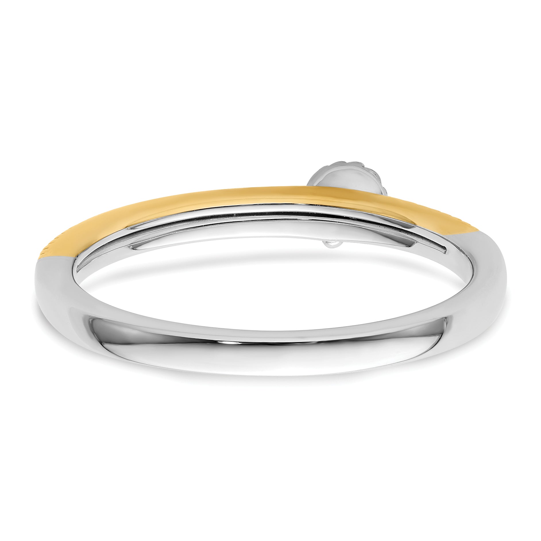 14K Two-Tone Lab Grown Diamond Two Promises Comp Promise/Band Ring