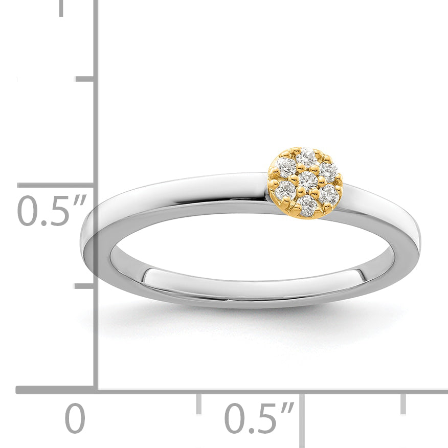 Two Promises 14k Two-tone Diamond Complete Promise or Band Ring