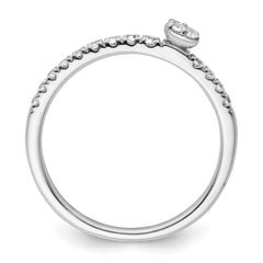 14K White Gold Lab Grown Dia Two Promises Comp Promise/Band Ring
