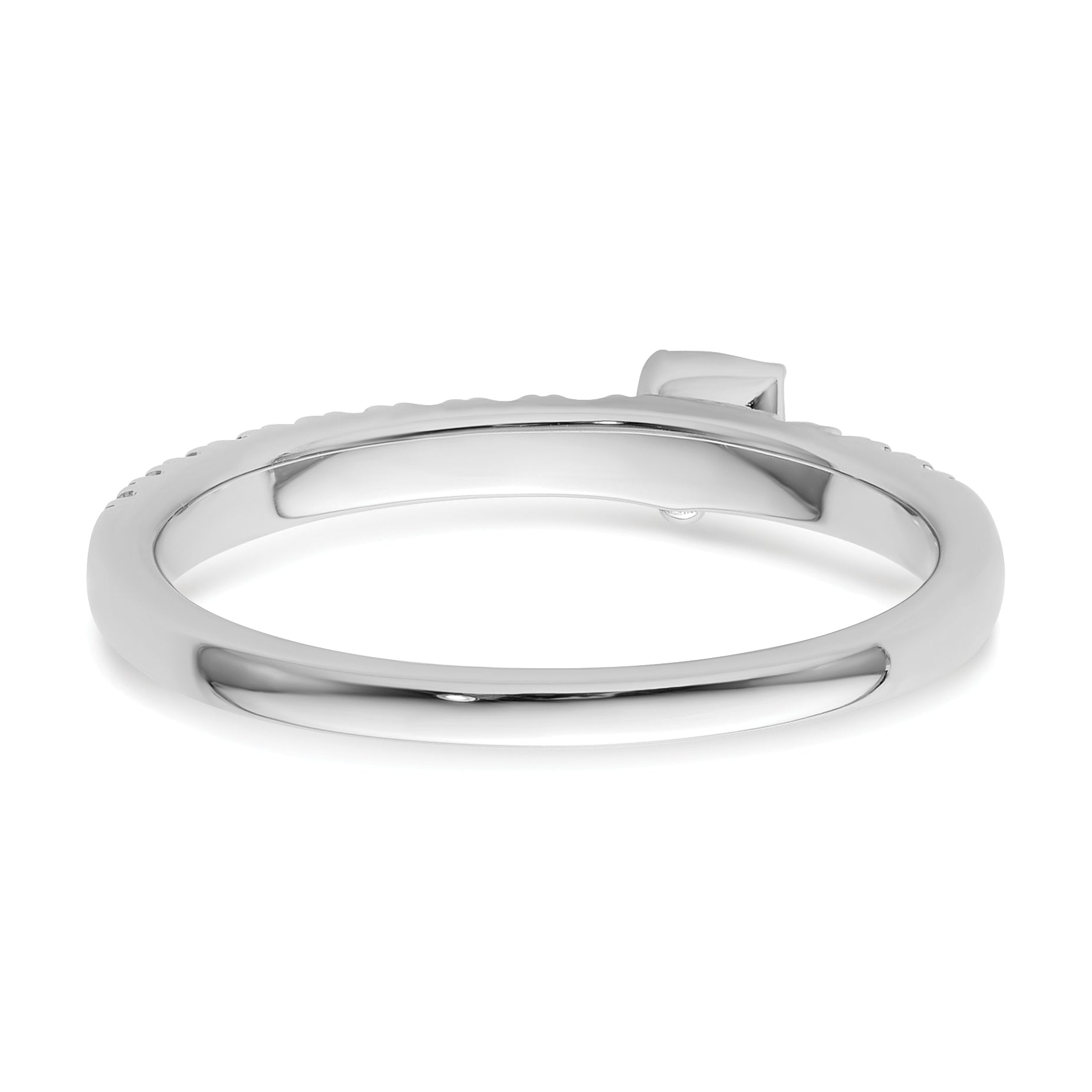 14K White Gold Lab Grown Dia Two Promises Comp Promise/Band Ring