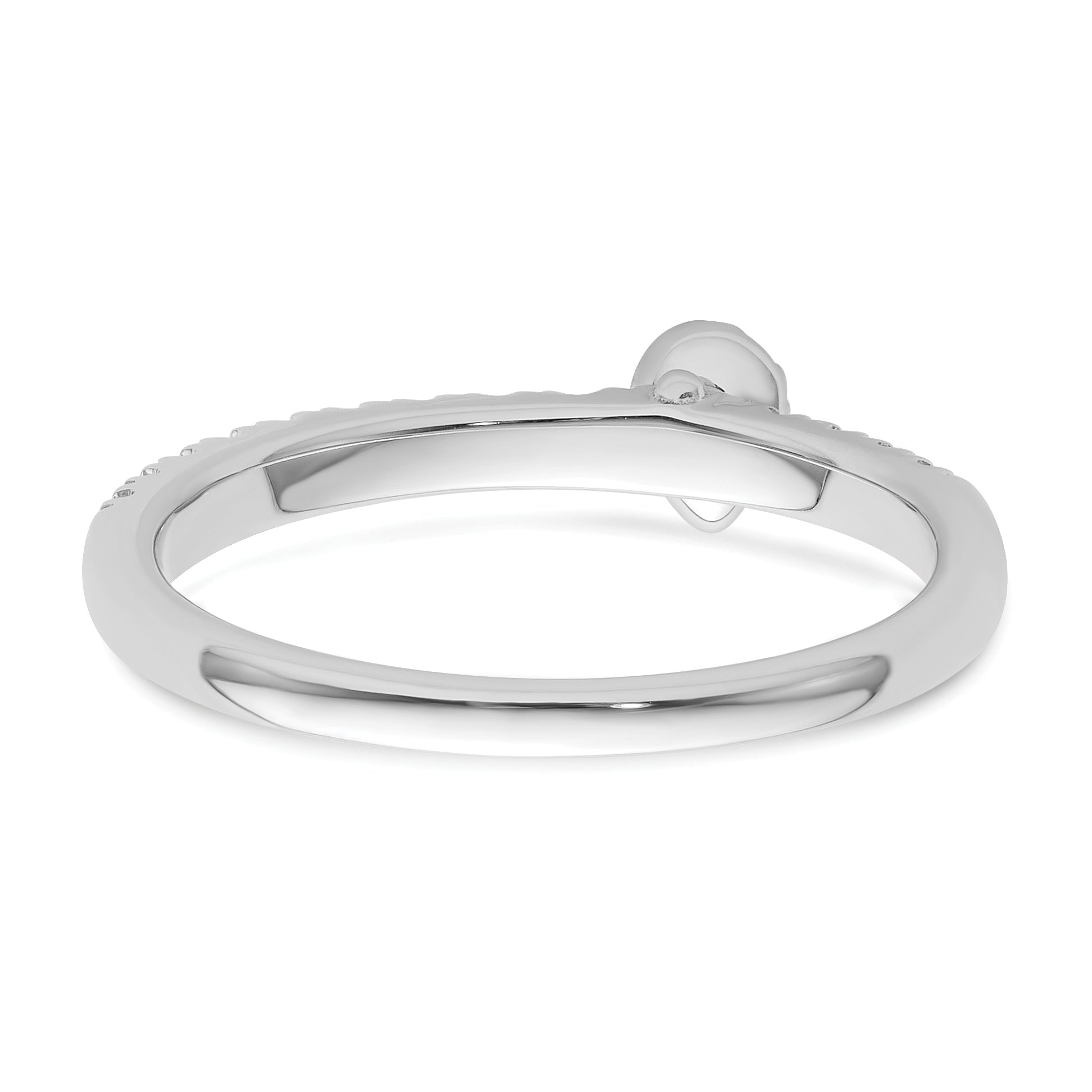 14K White Gold Lab Grown Dia Two Promises Comp Promise/Band Ring