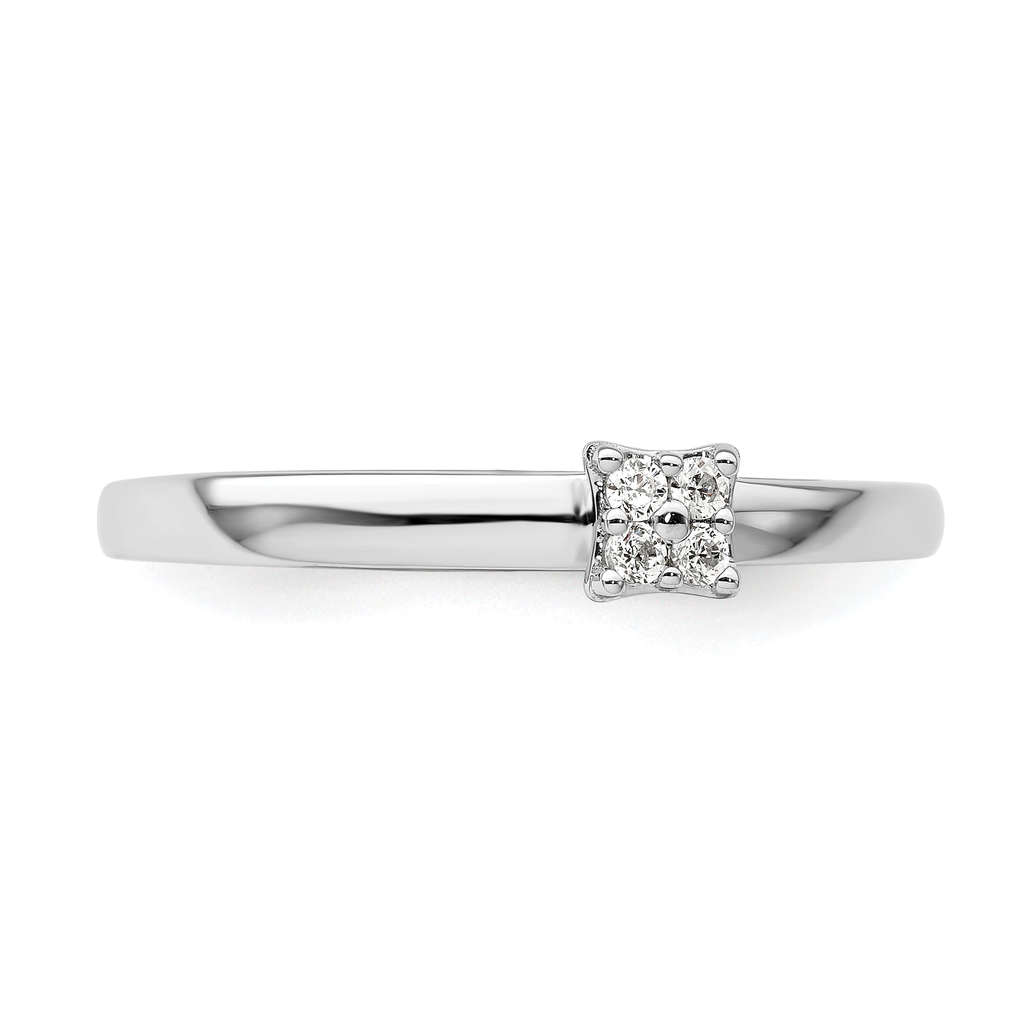 14K White Gold Lab Grown Dia Two Promises Comp Promise/Band Ring