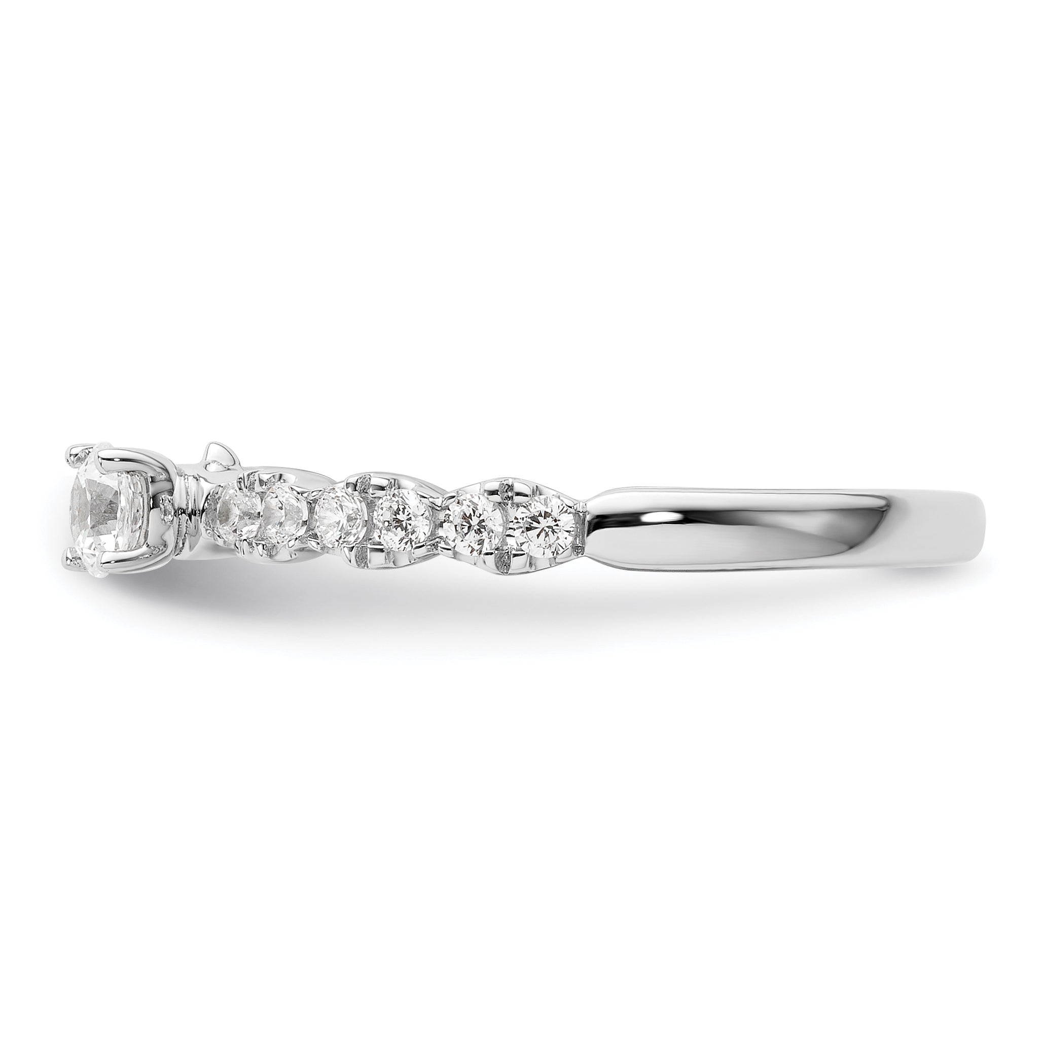 14K White Gold Lab Grown Dia Two Promises Comp Promise/Band Ring