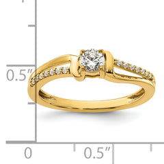 14K Lab Grown Diamond Complete Promise/Engagement Ring