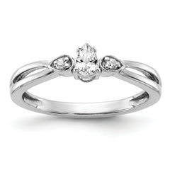 14K White Gold Lab Grown Diamond VS/SI GH, Complete Promise Ring