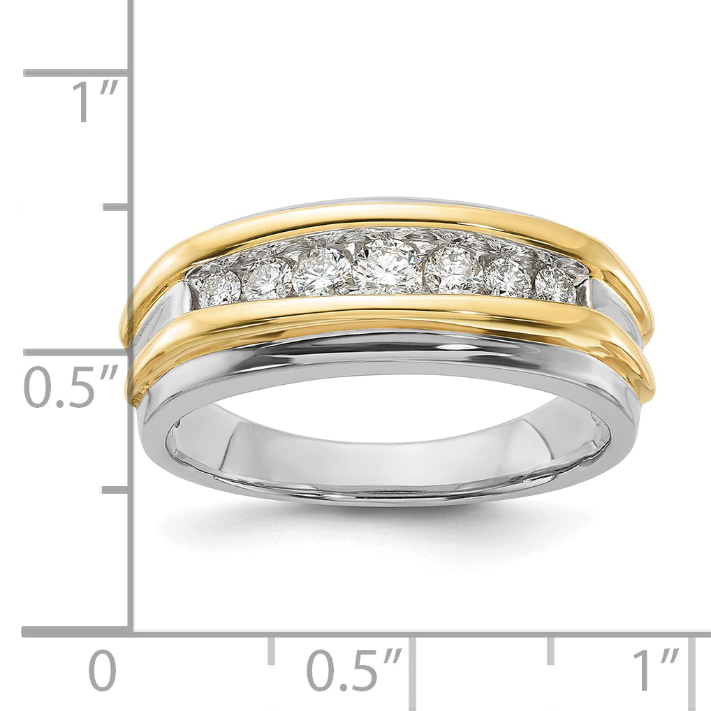 10K Two-tone Lab Grown Diamond Men's Band