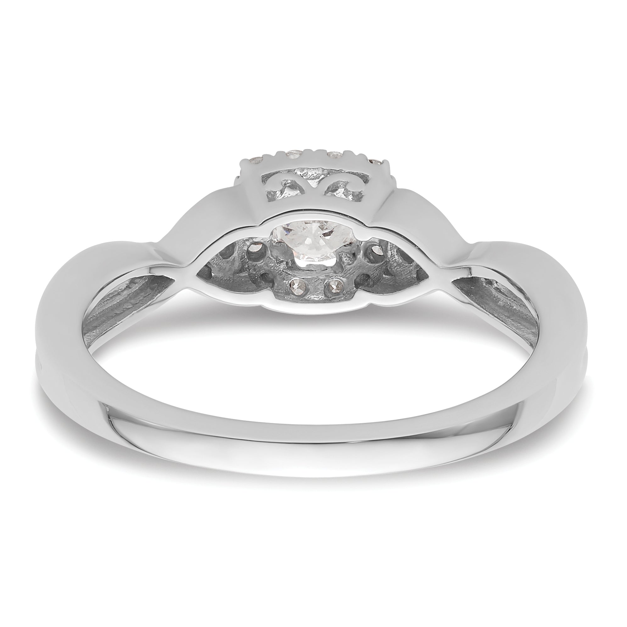 14K White Gold Lab Grown Diamond VS/SI GH, Complete Bypass Ring