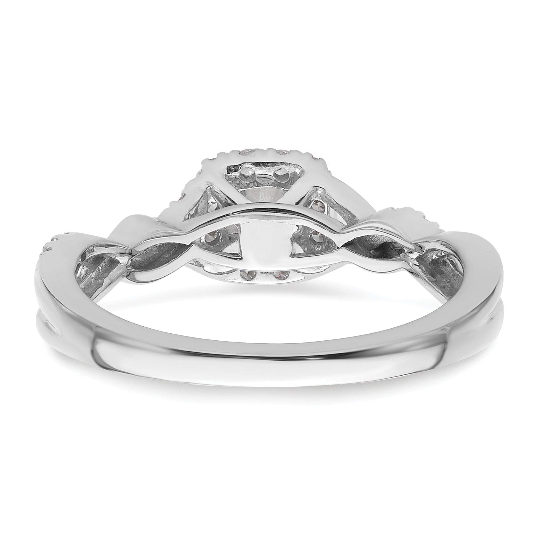 14K White Gold Lab Grown Diamond VS/SI GH, Complete Bypass Ring