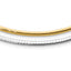 14k Two-tone Lt Reversible 3mm Omega w/extender Necklace