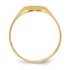 14k 10.0x8.5mm Closed Back Signet Ring