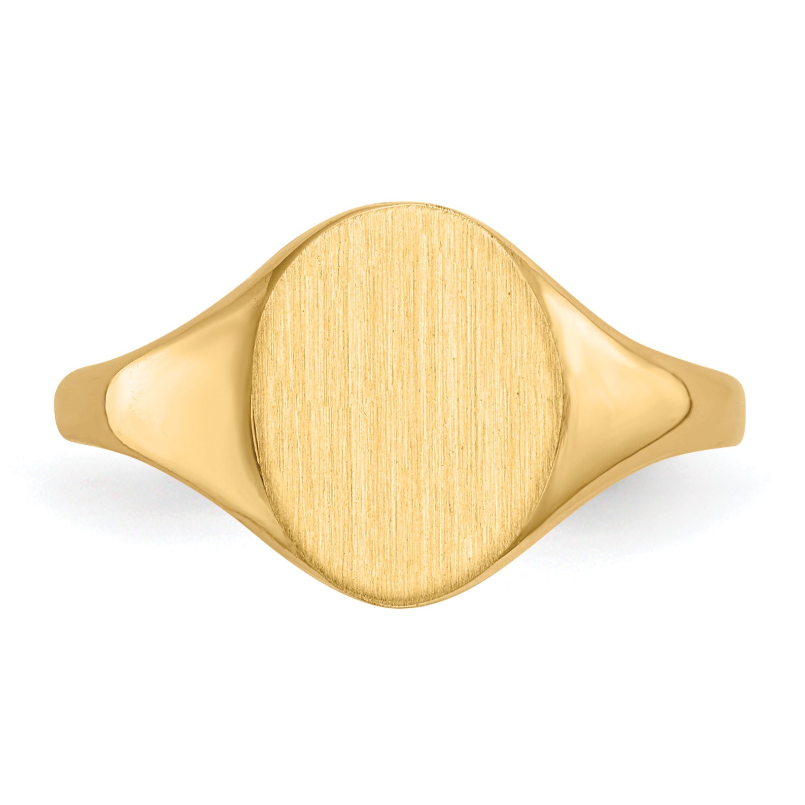 14k 10.0x8.5mm Closed Back Signet Ring