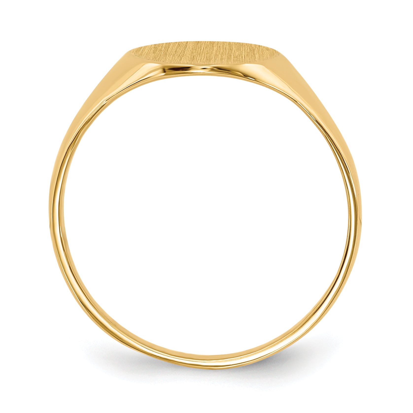 14k 11.0x9.5mm Closed Back Signet Ring Secondary image