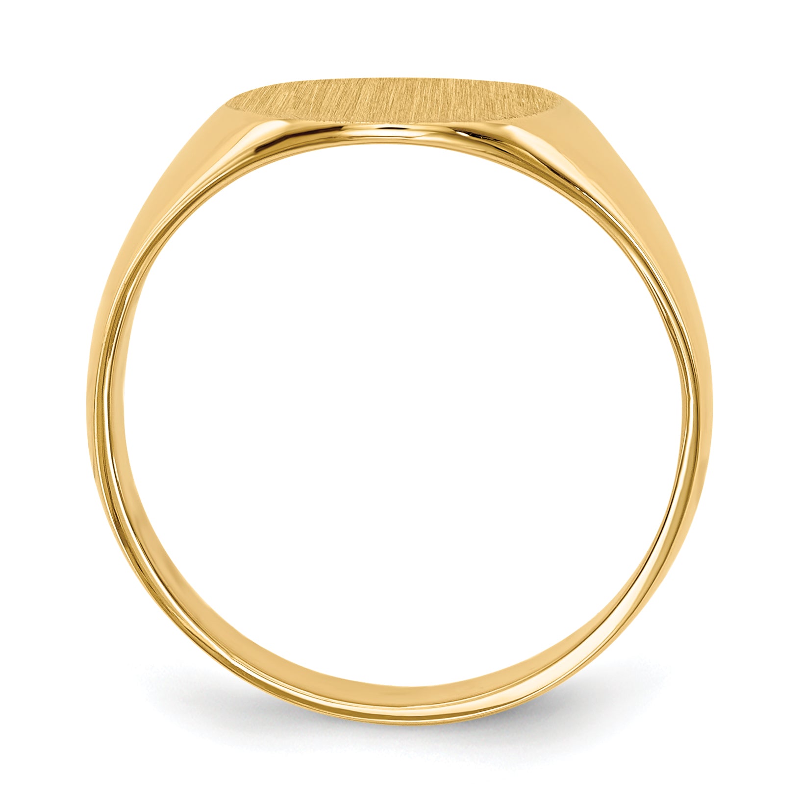 10k 11.5x10.0mm Closed Back Signet Ring