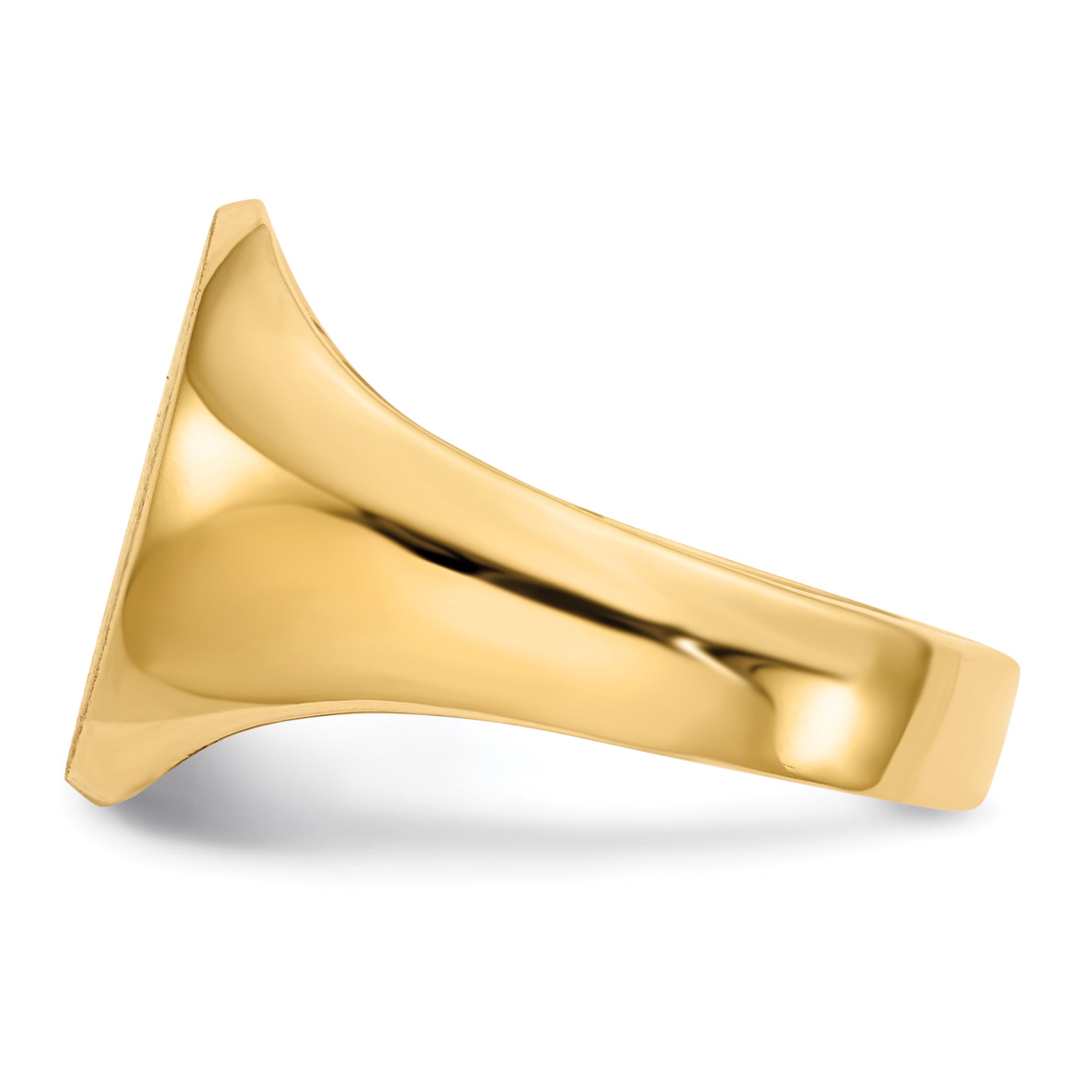 14k 12.5x11.0mm Closed Back Signet Ring