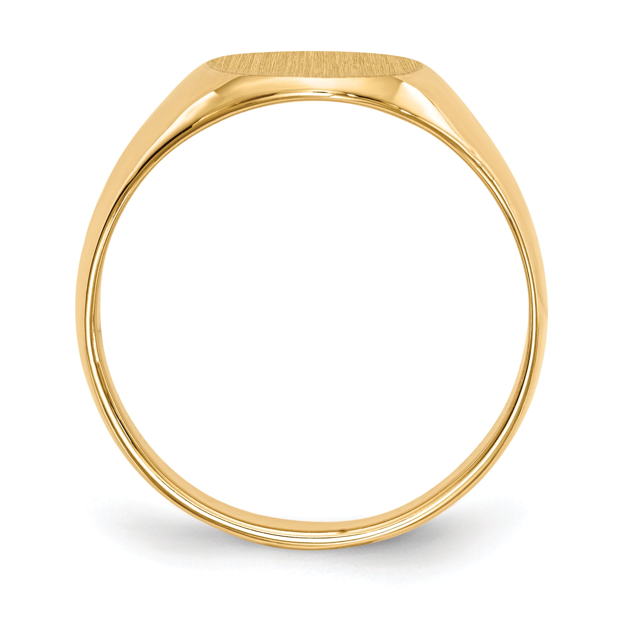 14k 13.0x11.5mm Closed Back Mens Signet Ring