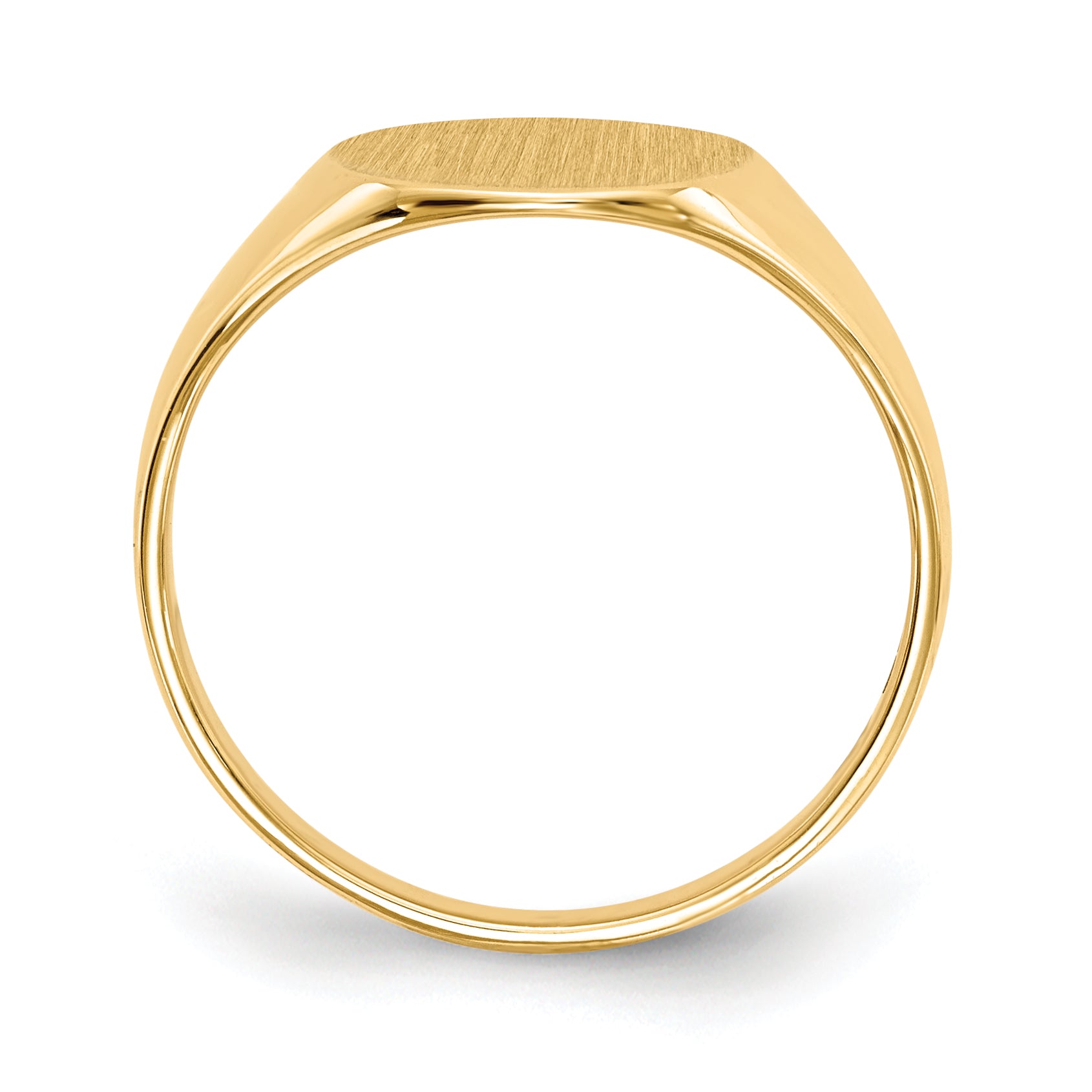 14k 11.0x9.5mm Open Back Signet Ring Secondary image