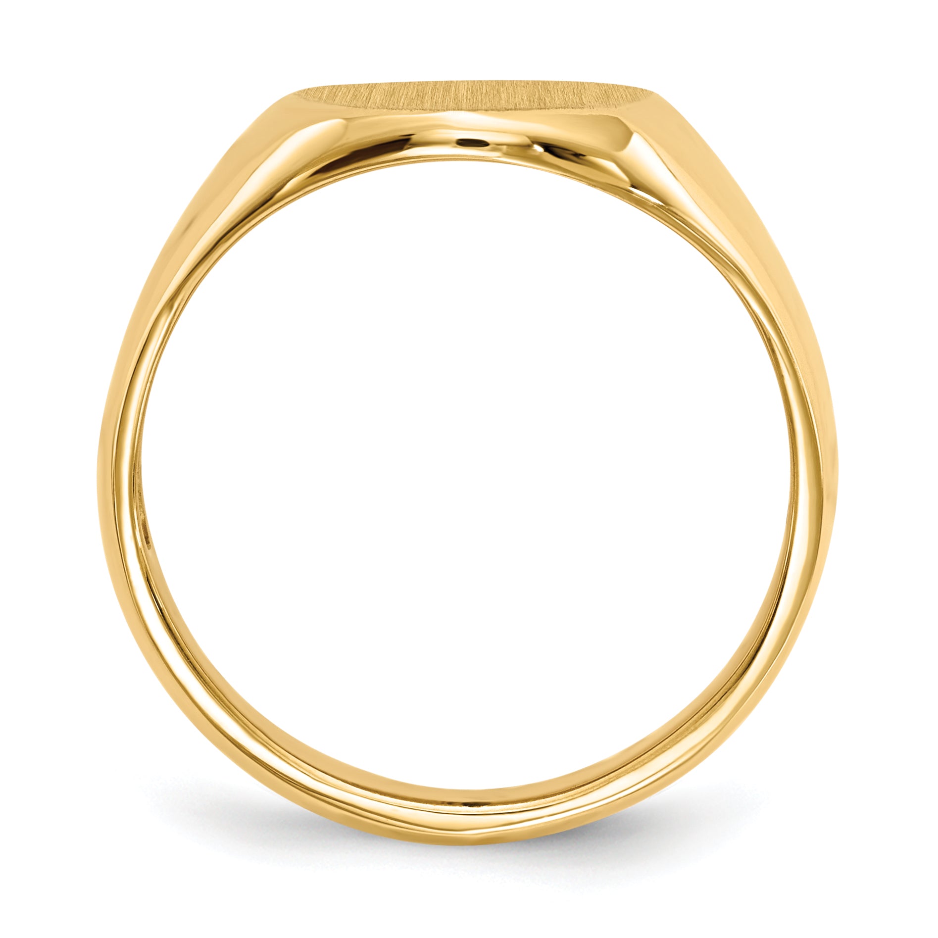 14k 13.5x11.5mm Open Back Signet Ring Secondary image