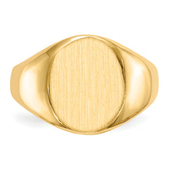 14k 13.5x11.5mm Open Back Signet Ring