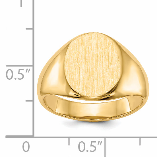 14k 13.5x11.5mm Open Back Signet Ring