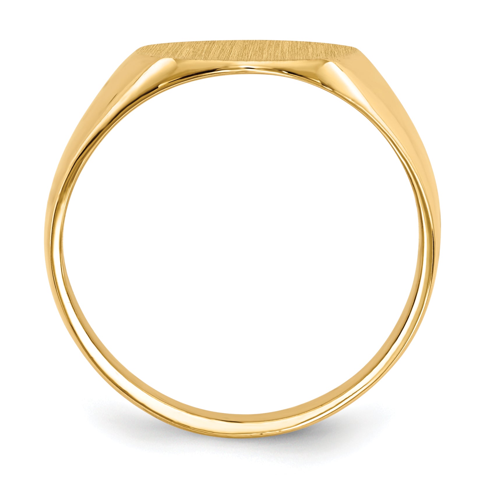 14k 13.0x11.5mm Open Back Mens Signet Ring Secondary image