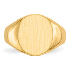 14k 13.0x11.5mm Open Back Mens Signet Ring