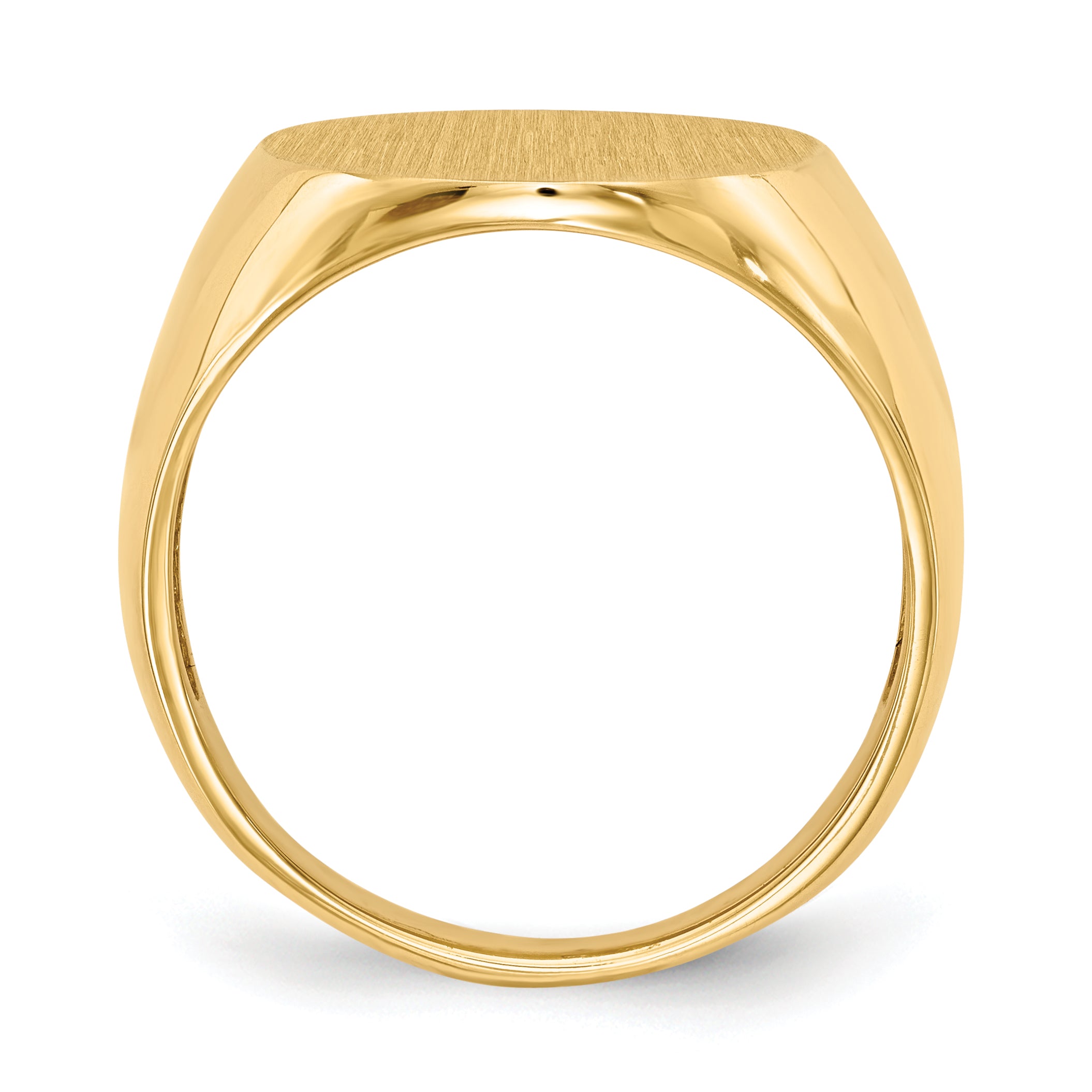 14k 20.5x16.0mm Open Back Mens Signet Ring