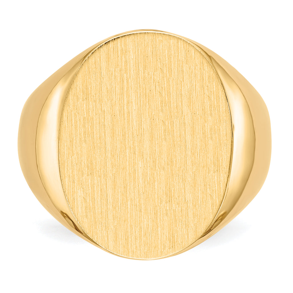 14k 20.5x16.0mm Open Back Mens Signet Ring