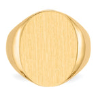 14k 20.5x16.0mm Open Back Mens Signet Ring