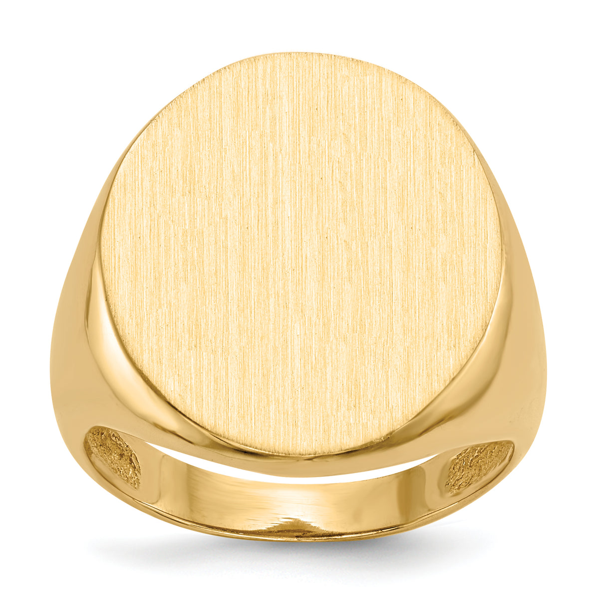14k 22.0x18.0mm Open Back Men's Signet Ring