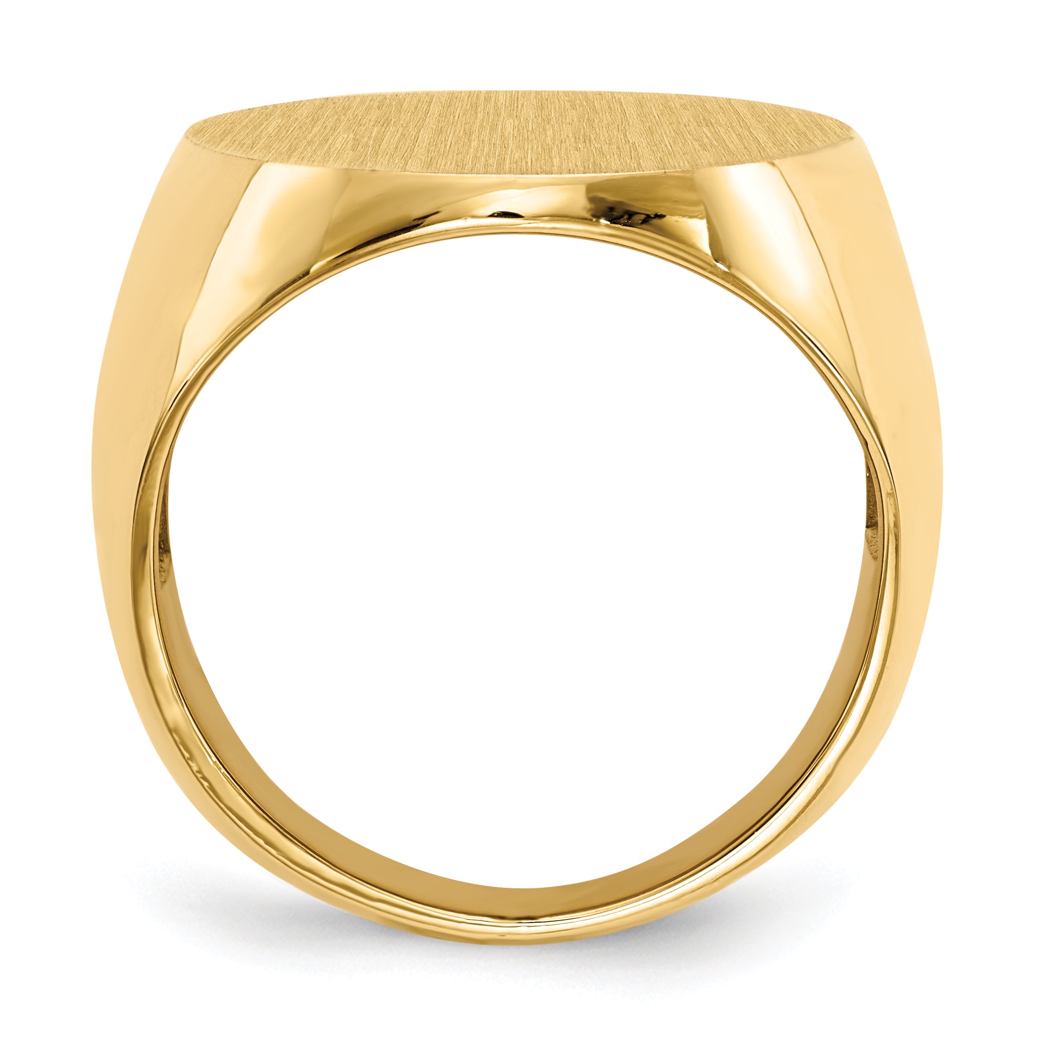 14k 26.5x19.0mm Open Back Mens Signet Ring Secondary image