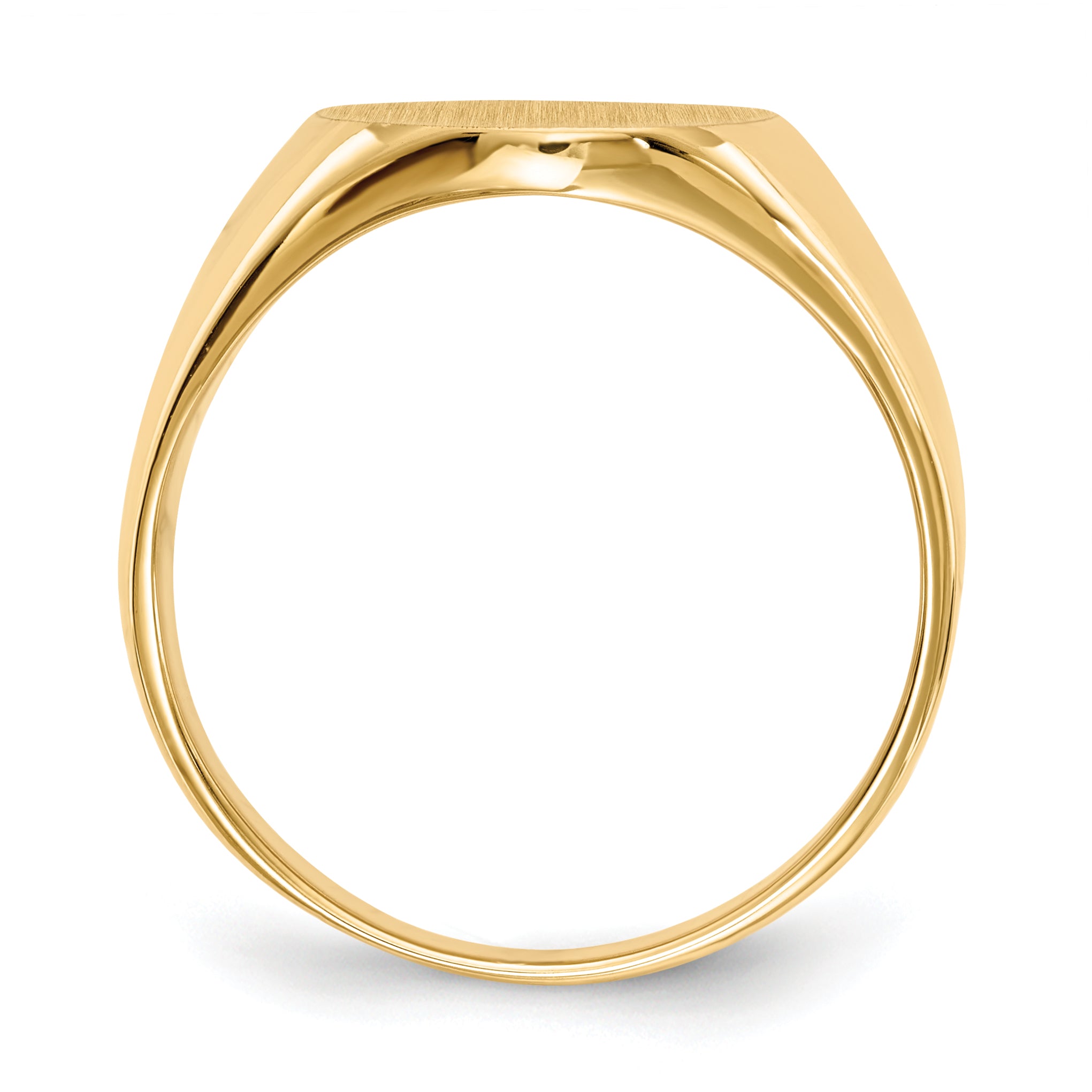 14k 14.0x13.0mm Closed Back Men's Signet Ring Secondary image
