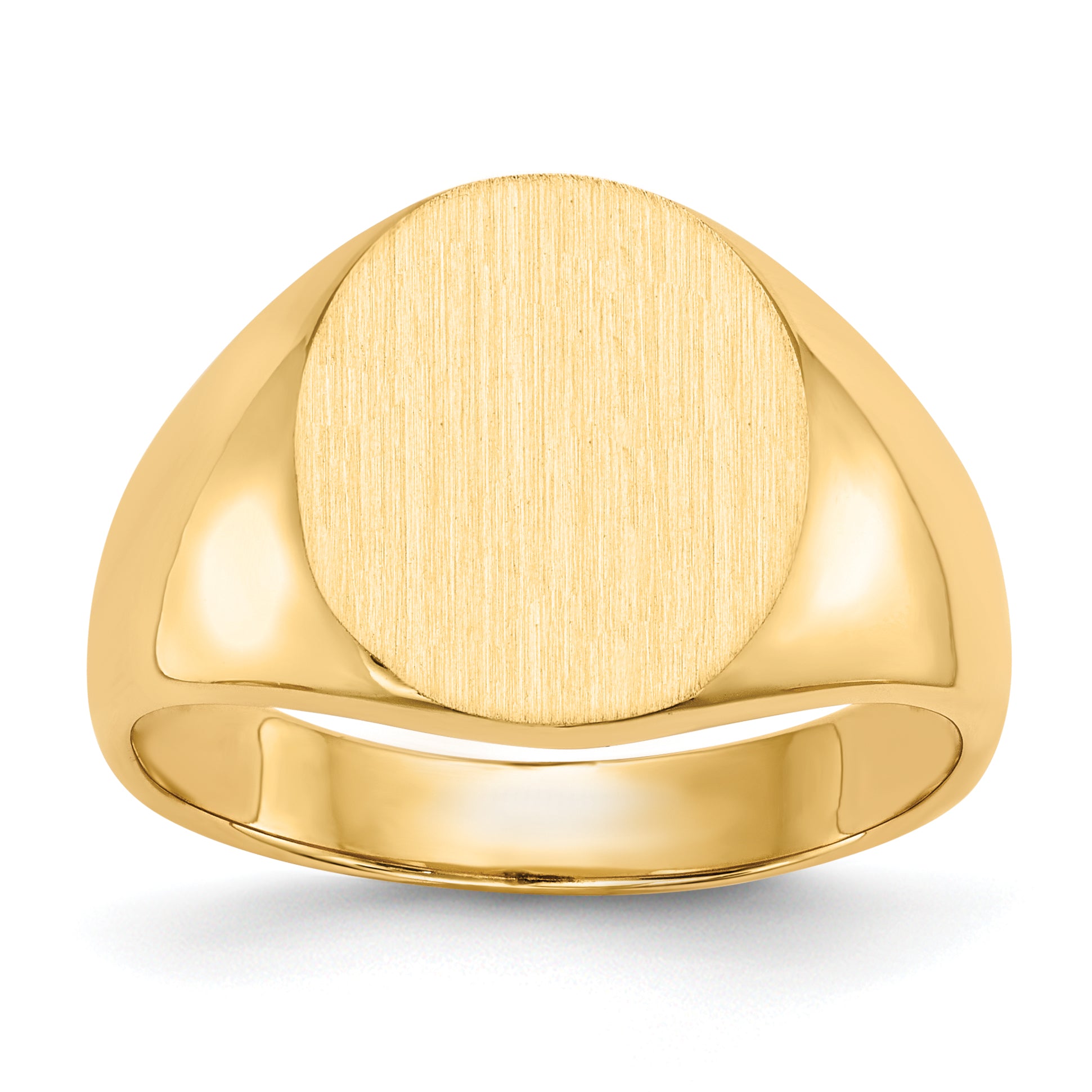 14k 14.0x13.0mm Closed Back Men's Signet Ring Main image