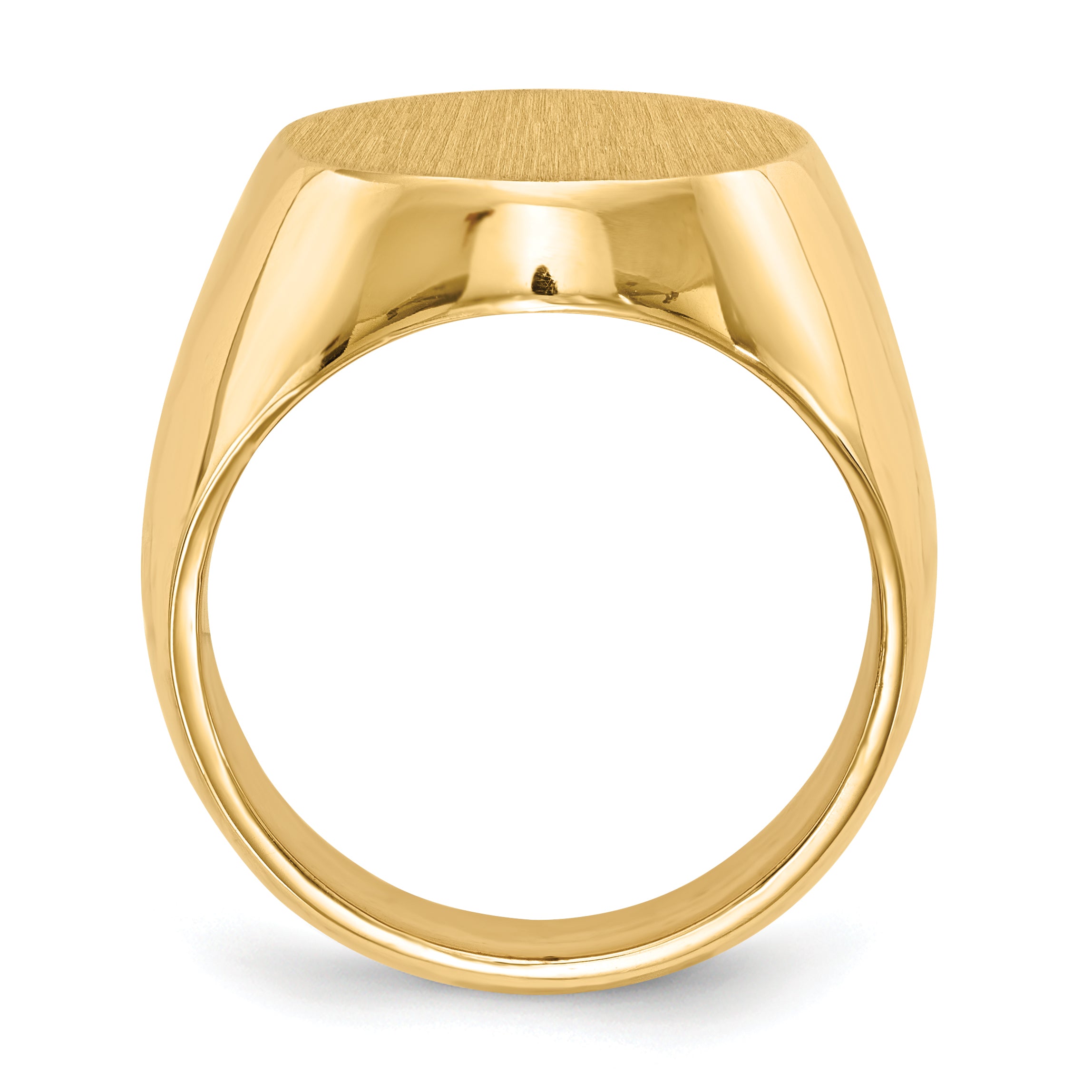 14k 18.5x16.0mm Closed Back Men's Signet Ring Secondary image