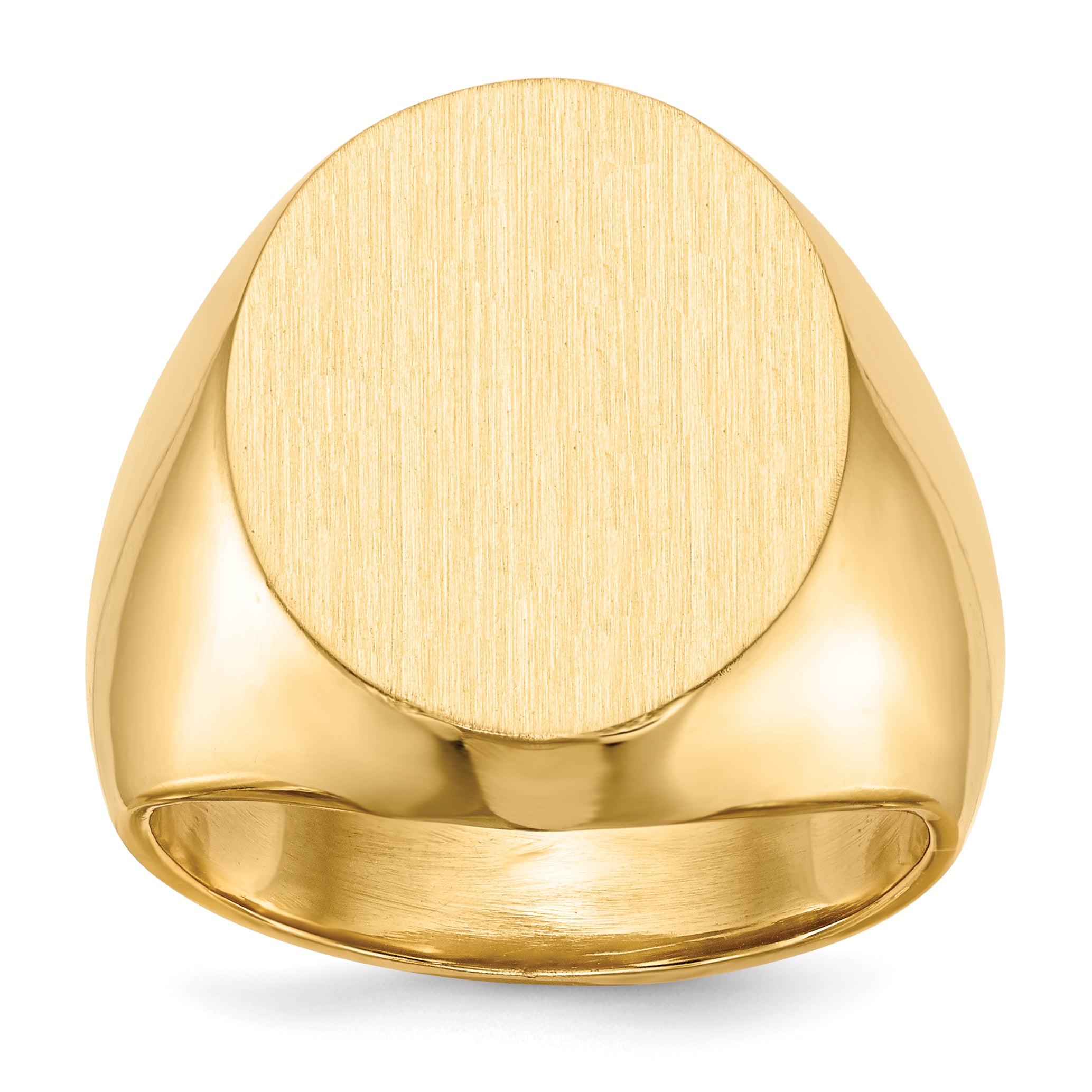 14k 18.5x16.0mm Closed Back Men's Signet Ring Main image