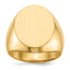 14k 18.5x16.0mm Closed Back Men's Signet Ring