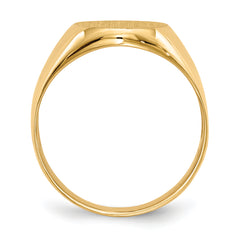 14k 14.5x12.0mm Open Back Men's Signet Ring