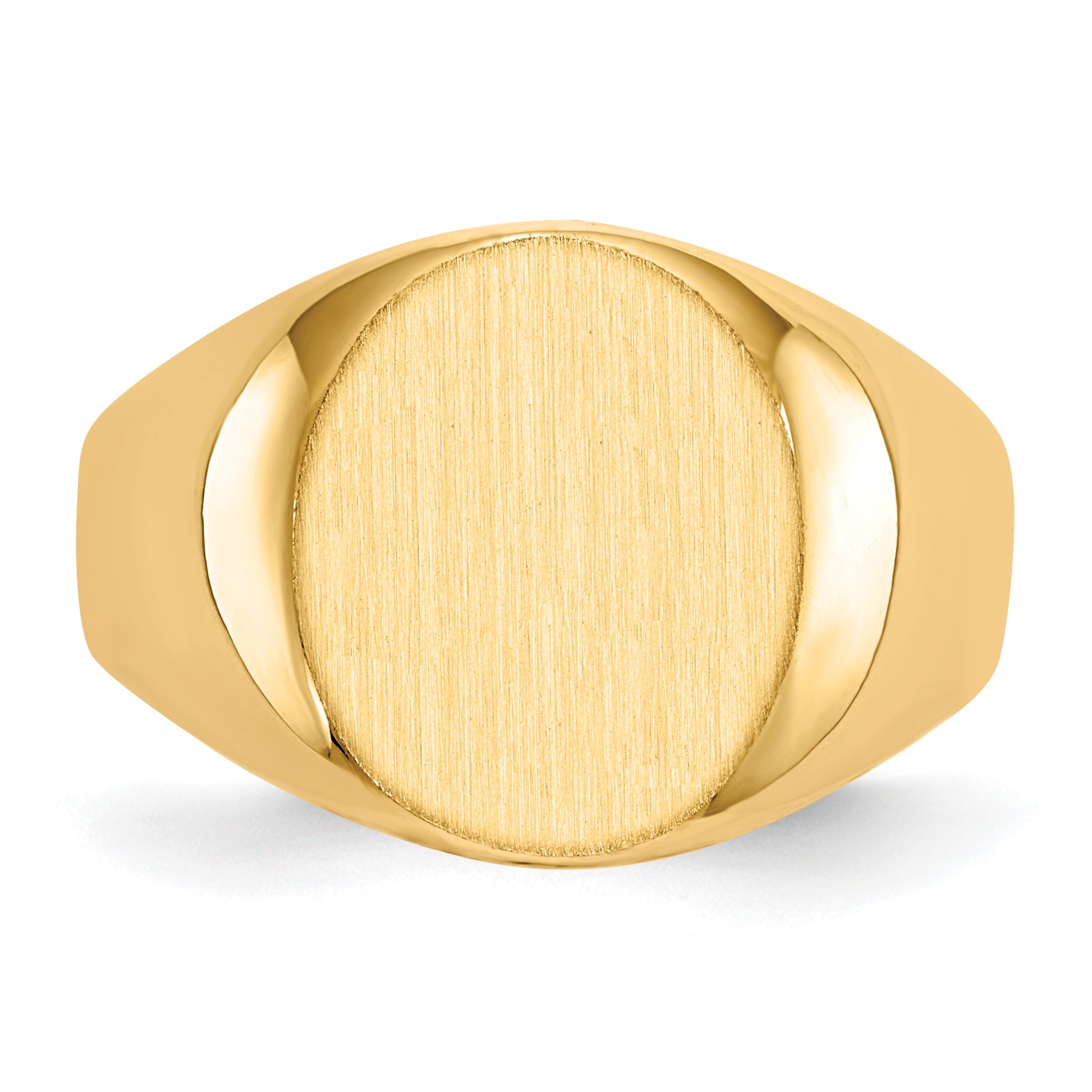 14k 14.5x12.0mm Open Back Men's Signet Ring