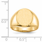 14k 14.5x12.0mm Open Back Men's Signet Ring