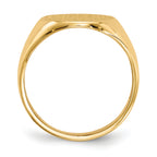 14k 14.0x13.0mm Open Back Mens Signet Ring