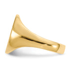 14k 14.0x13.0mm Open Back Mens Signet Ring