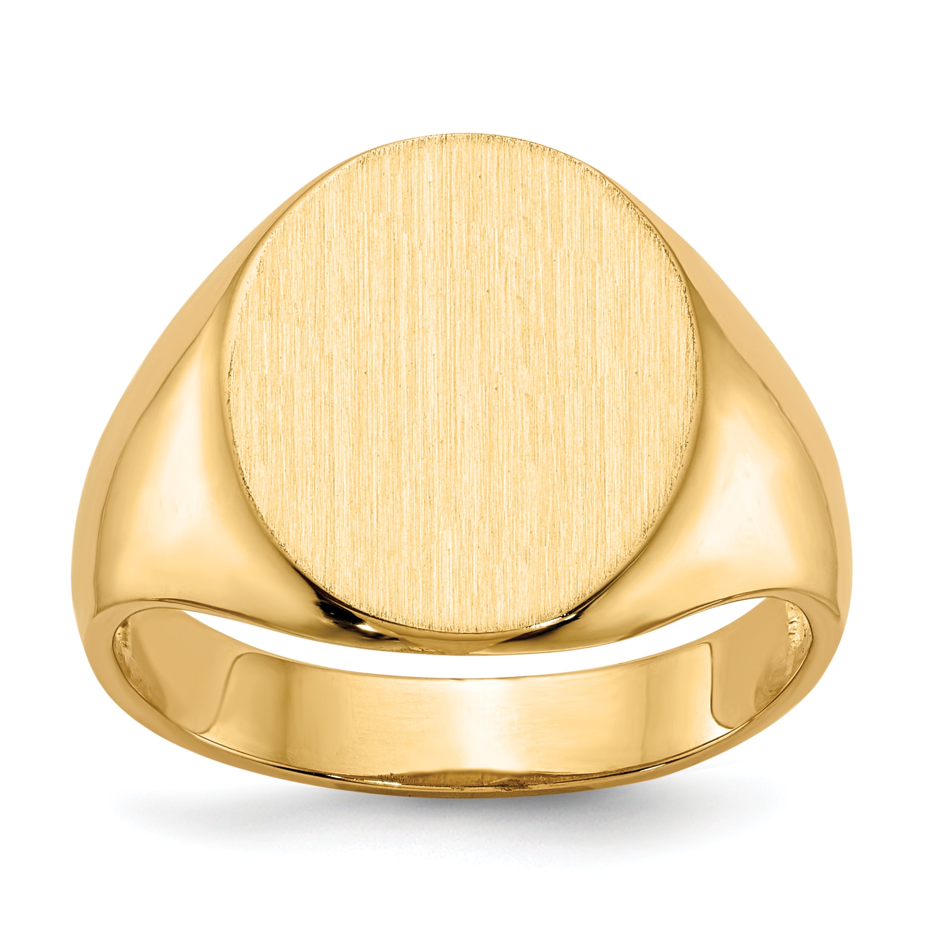 14k 14.0x13.0mm Open Back Mens Signet Ring Main image