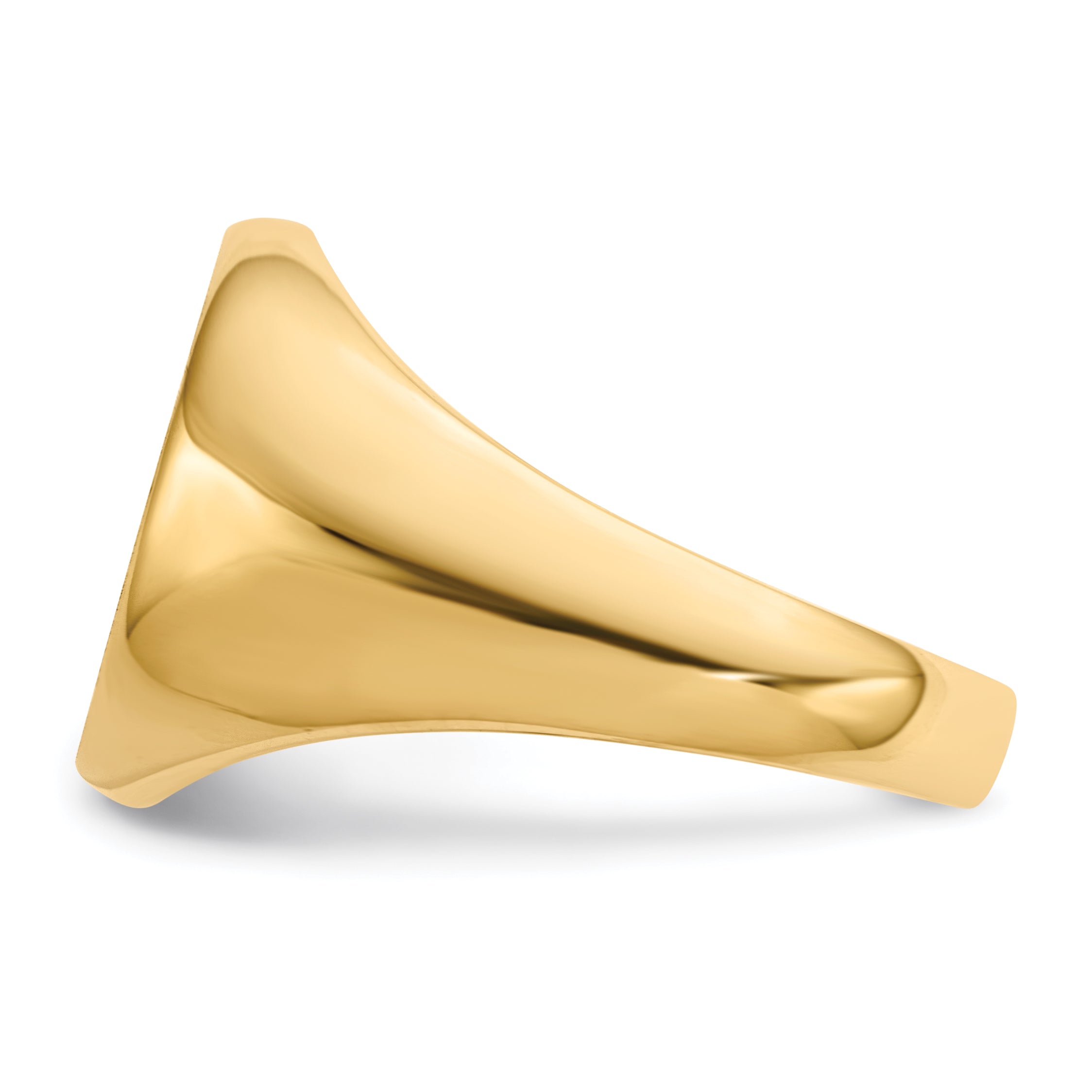 14k 15.0x13.5mm Open Back Men's Signet Ring