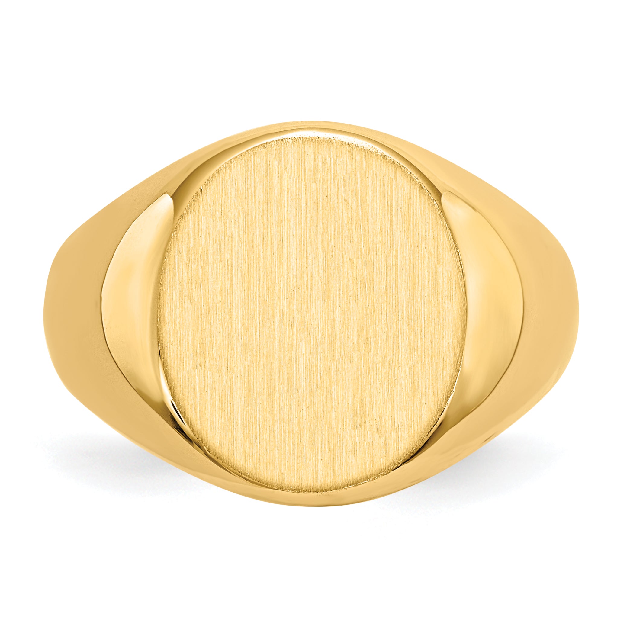 14k 15.0x13.5mm Open Back Men's Signet Ring