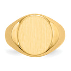 14k 15.0x13.5mm Open Back Men's Signet Ring