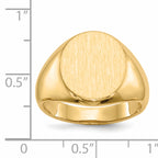 14k 15.0x13.5mm Open Back Men's Signet Ring