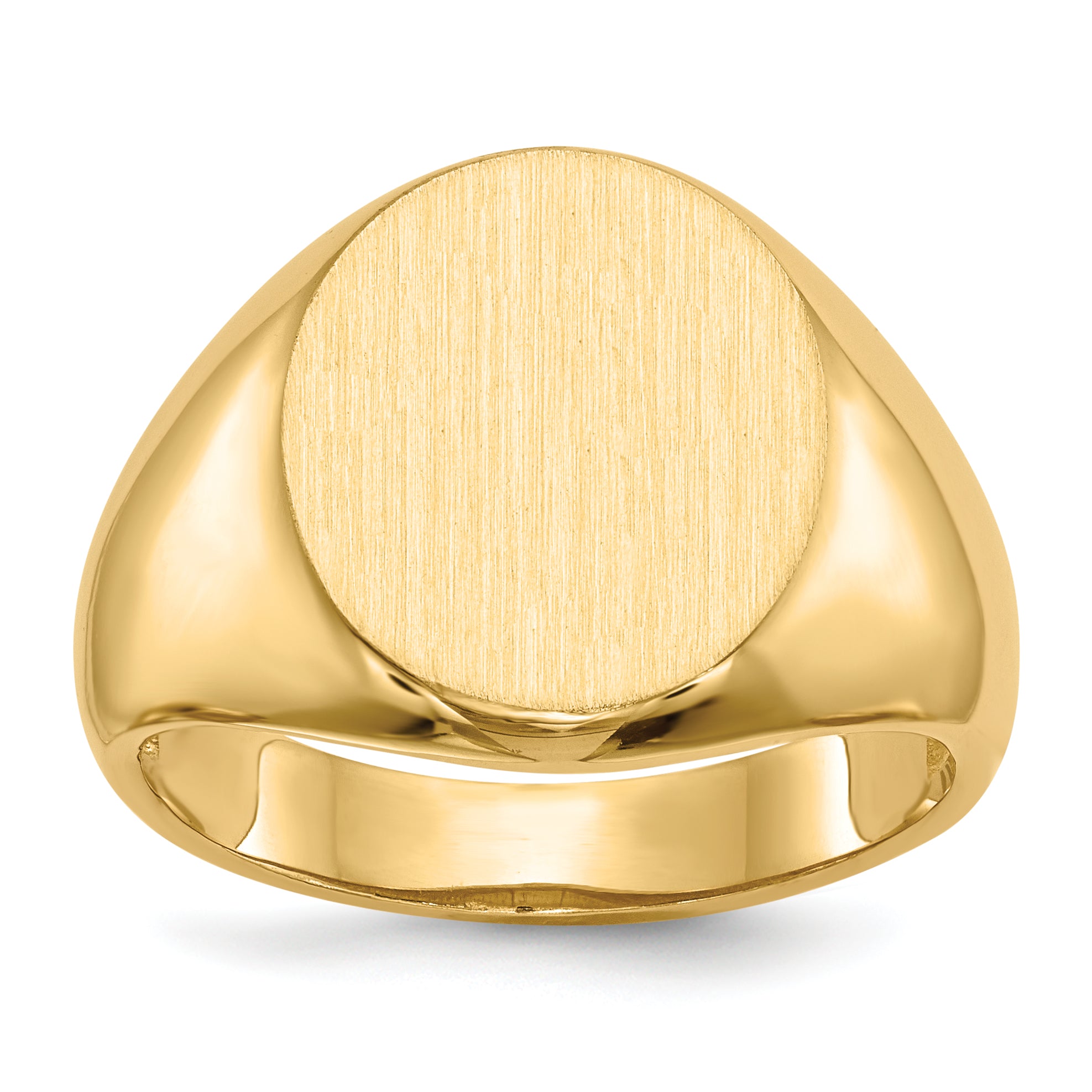 14k 15.0x13.5mm Open Back Men's Signet Ring Main image