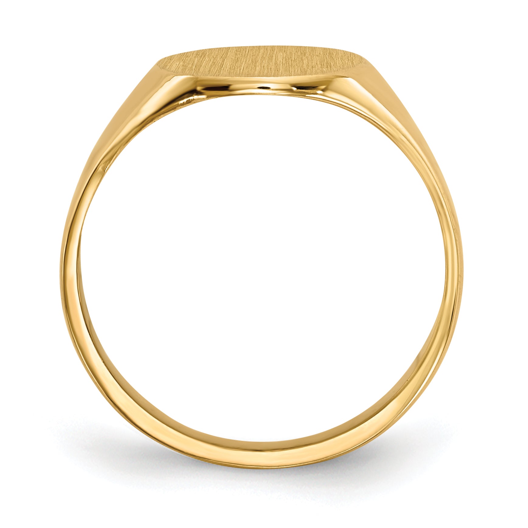 14k 9.5x10.0mm Closed Back Signet Ring Secondary image