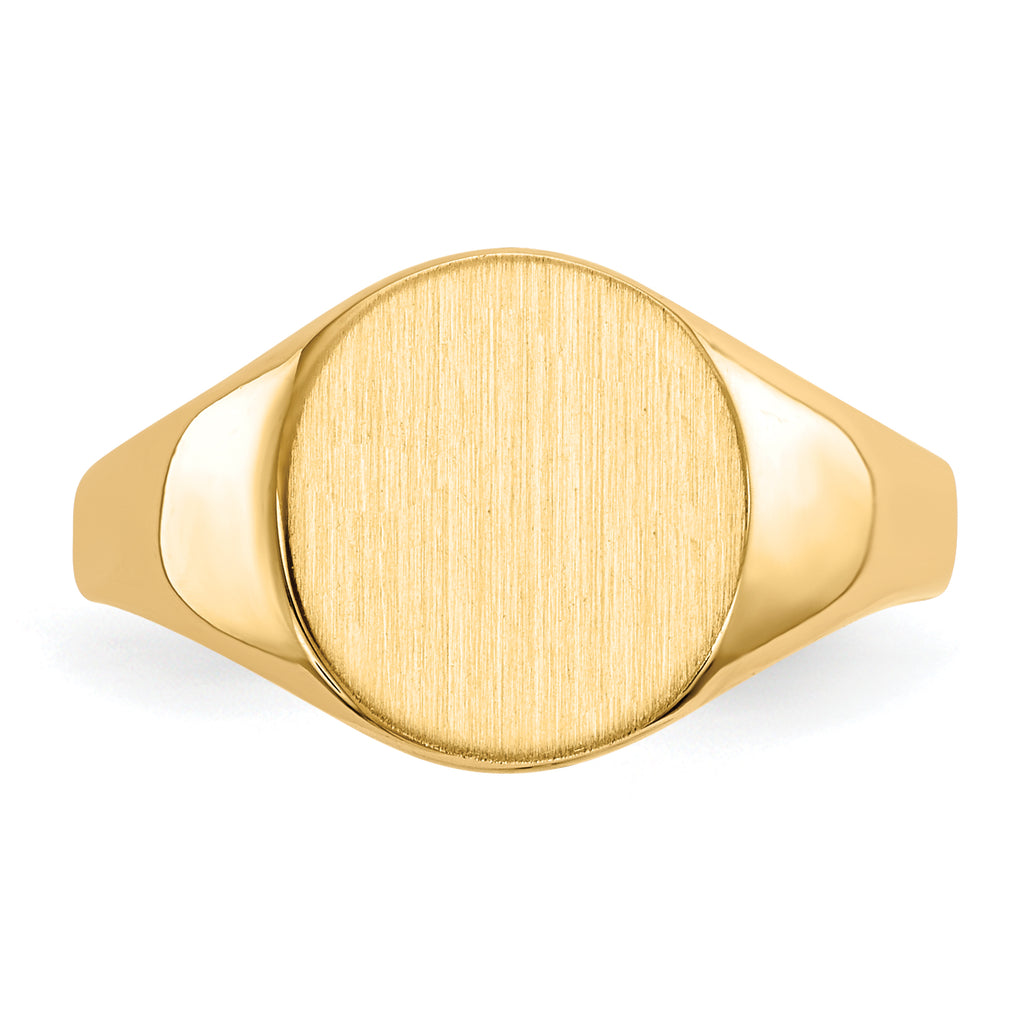 14k 9.5x10.0mm Closed Back Signet Ring
