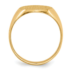 10ky 13.5x12.0mm Closed Back Signet Ring